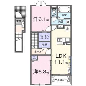 2LDK 間取り図