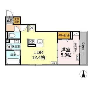 1LDK 間取り図