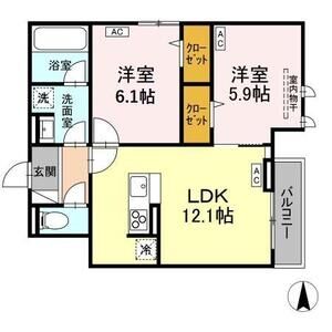 2LDK 間取り図