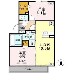 2LDK 間取り図