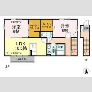 2LDK 間取り図