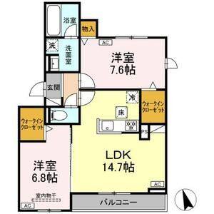 2LDK 間取り図