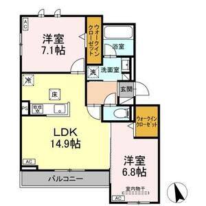 2LDK 間取り図