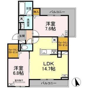 2LDK 間取り図