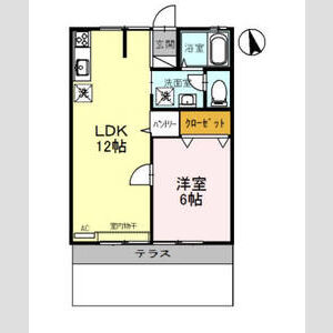 1LDK 間取り図