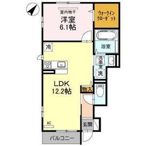 1LDK 間取り図