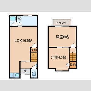 2LDK 間取り図