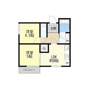2LDK 間取り図
