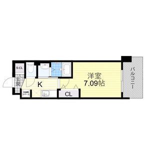 1K 間取り図