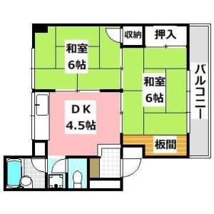 2DK 間取り図