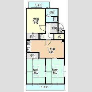 3LDK 間取り図