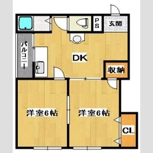 2DK 間取り図