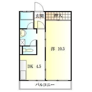 1DK 間取り図
