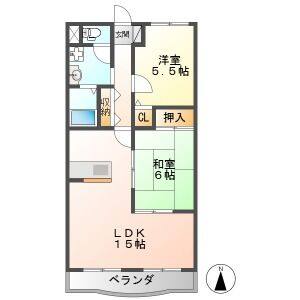 2LDK 間取り図