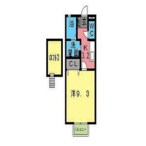 1K 間取り図