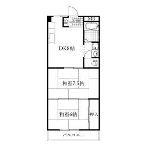2DK 間取り図