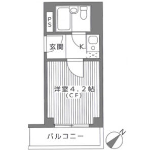 1K 間取り図