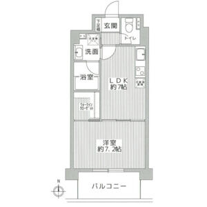 1LDK 間取り図