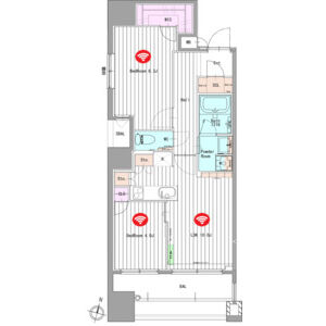 2LDK 間取り図