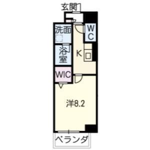 1K 間取り図