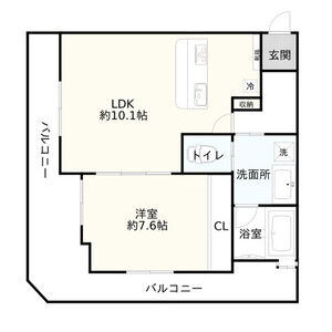 1LDK 間取り図