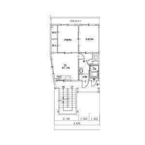 2DK 間取り図
