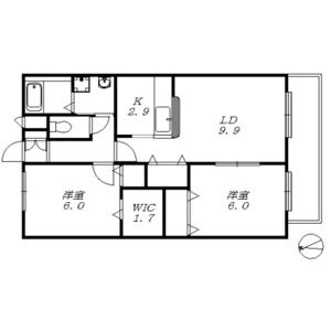 2LDK 間取り図