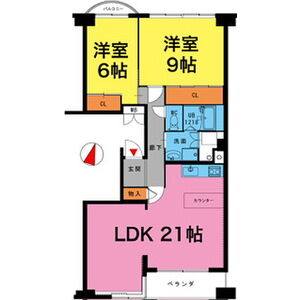 2LDK 間取り図
