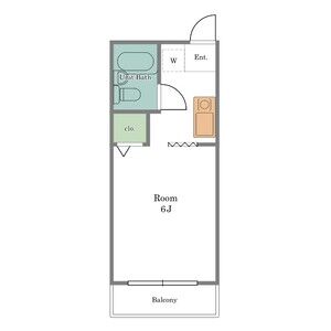1K 間取り図