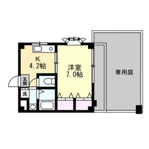 1K 間取り図