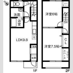 2LDK 間取り図