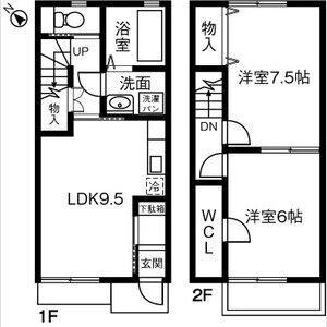 2LDK 間取り図