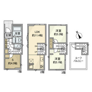 2LDK 間取り図