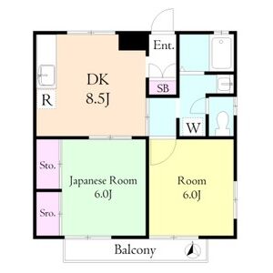 2DK 間取り図