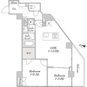 2LDK 間取り図