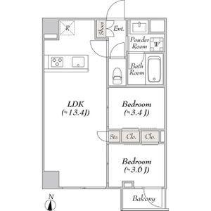 2LDK 間取り図
