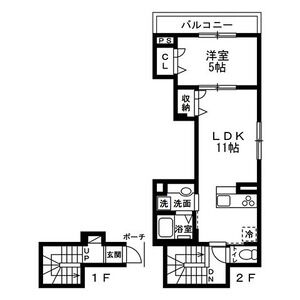 1LDK 間取り図