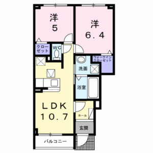 2LDK 間取り図