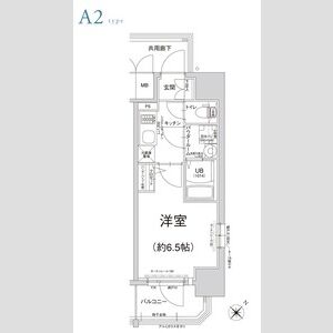 1K 間取り図