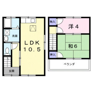 2LDK 間取り図
