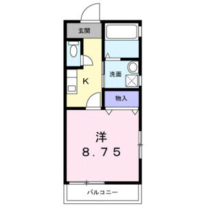 1K 間取り図