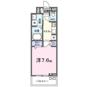 1K 間取り図