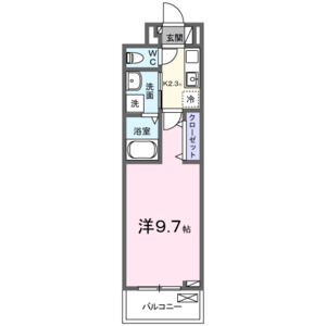 1K 間取り図