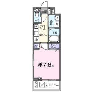 1K 間取り図