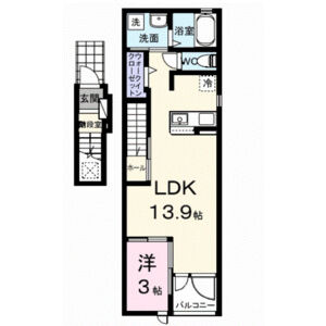 1LDK 間取り図