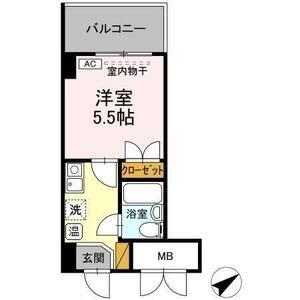 1K 間取り図