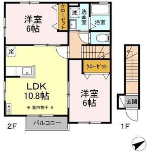 2LDK 間取り図