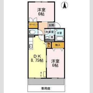 2DK 間取り図