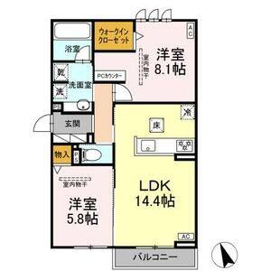 2LDK 間取り図