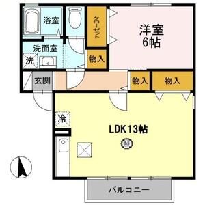1LDK 間取り図